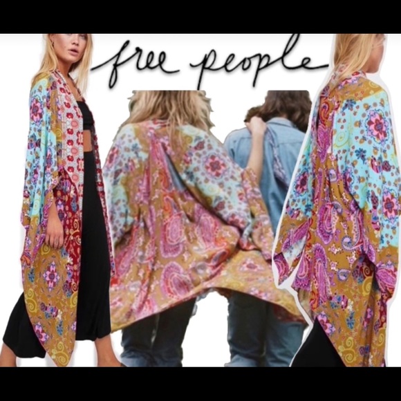 Free People Jackets & Blazers - Free people | little wing | mix print kimono | final price w/o bundling ❤️